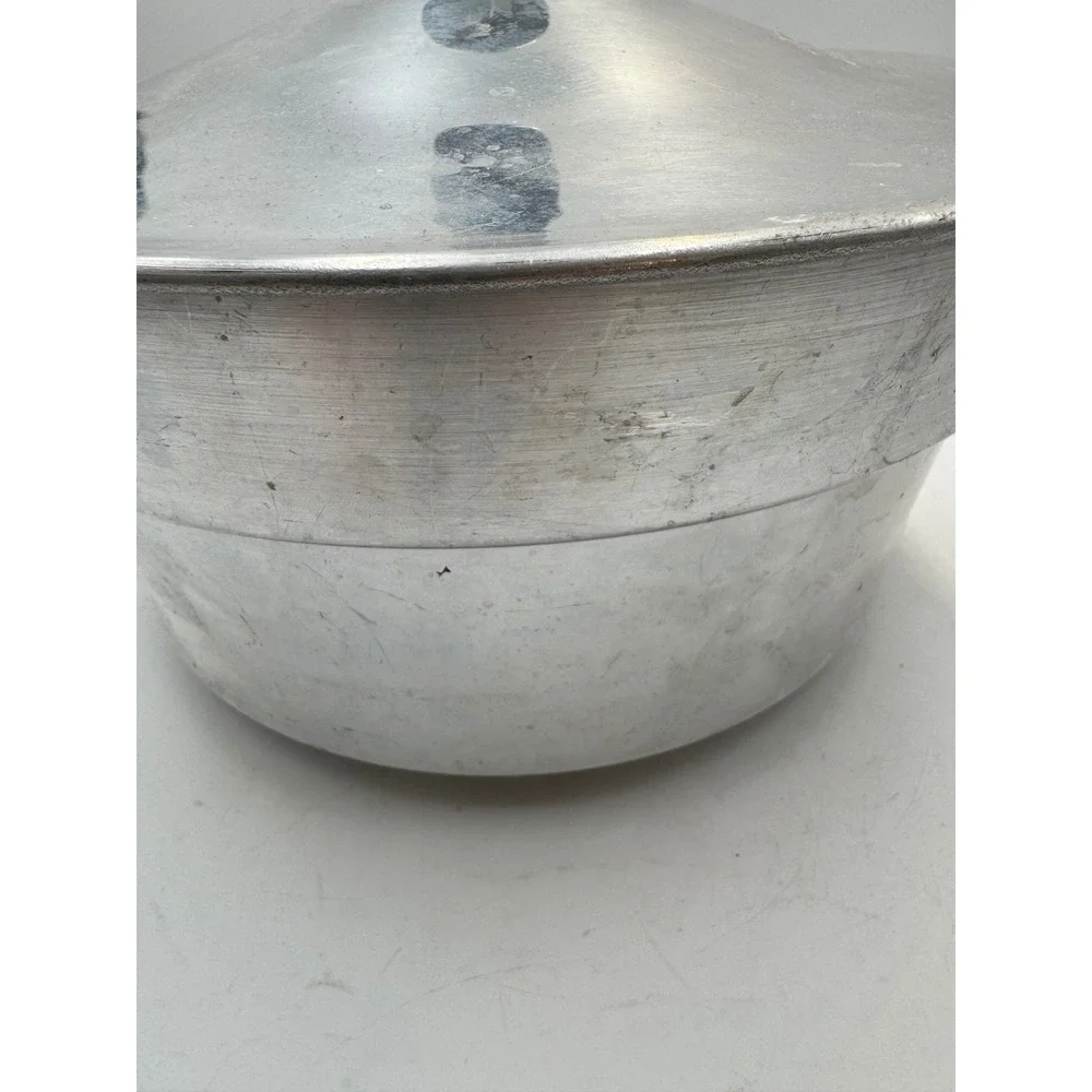 Vintage Cavalier Moderne National Silver Co Aluminum Double Boiler Pot Italy